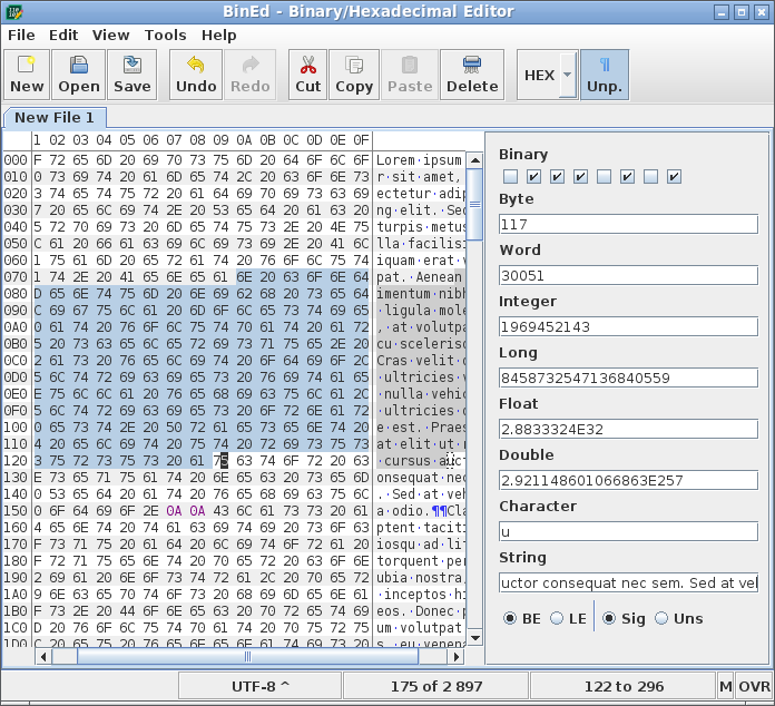 centos edit bin file