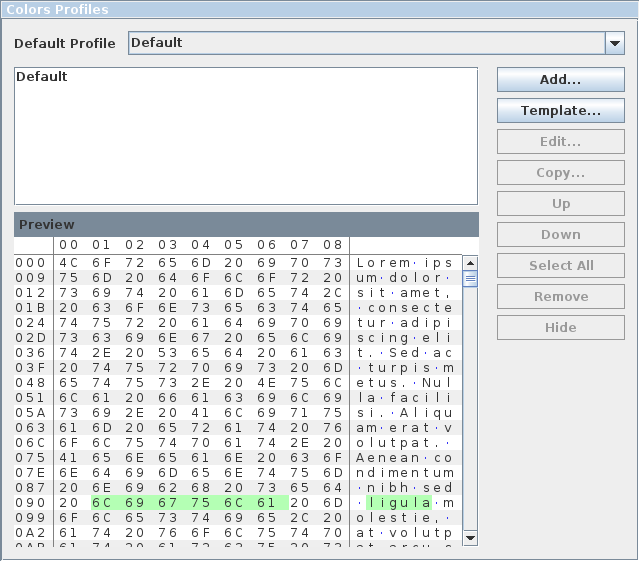 Colors Profiles Options Colors Profiles Options