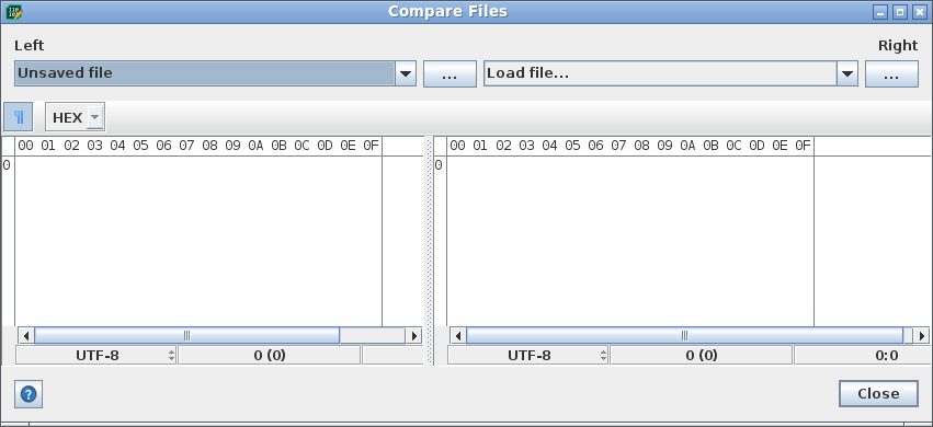 Compare Files Dialog Compare Files Dialog