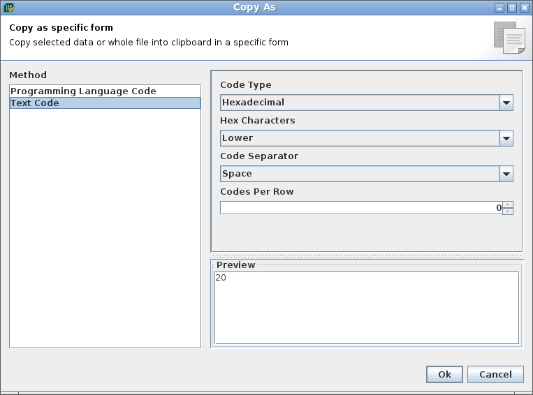 Copy As Dialog Copy As Dialog